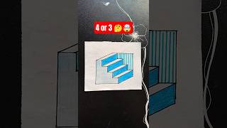 How many stairs 🤔||  #shorts​​ #trending​​ #youtubeshorts​​ #3d​​ #drawing​​ #illusion​​