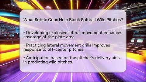 What Subtle Cues Help Block Softball Wild Pitches? - Softball Basics and Beyond