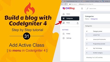 #31. Add Active Class to Menu in CodeIgniter 4