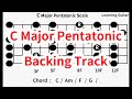 C Major Pentatonic Backing Track & C Major Scale(C-Am-F-G)  Good for Improvisation Beginner!!