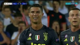 CR7 expulso injustamente fase de grupos da Champions Lieague Juventus x valência Cristiano Ronaldo