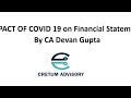 Impact of COVID-19 on Financial Statements by Devan Gupta