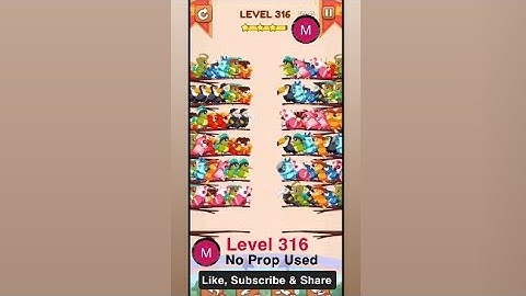 #bird #sort 2 #color #puzzle #level 316 #birdsort #colour #gaming #viral #trending #shorts #solution