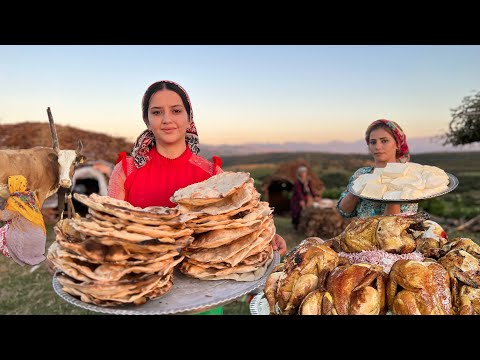 Göçebe Yaşamın Karışımı! Tavuk ve Hindi Pişirmek ve Tandır Ekmeği Pişirmek