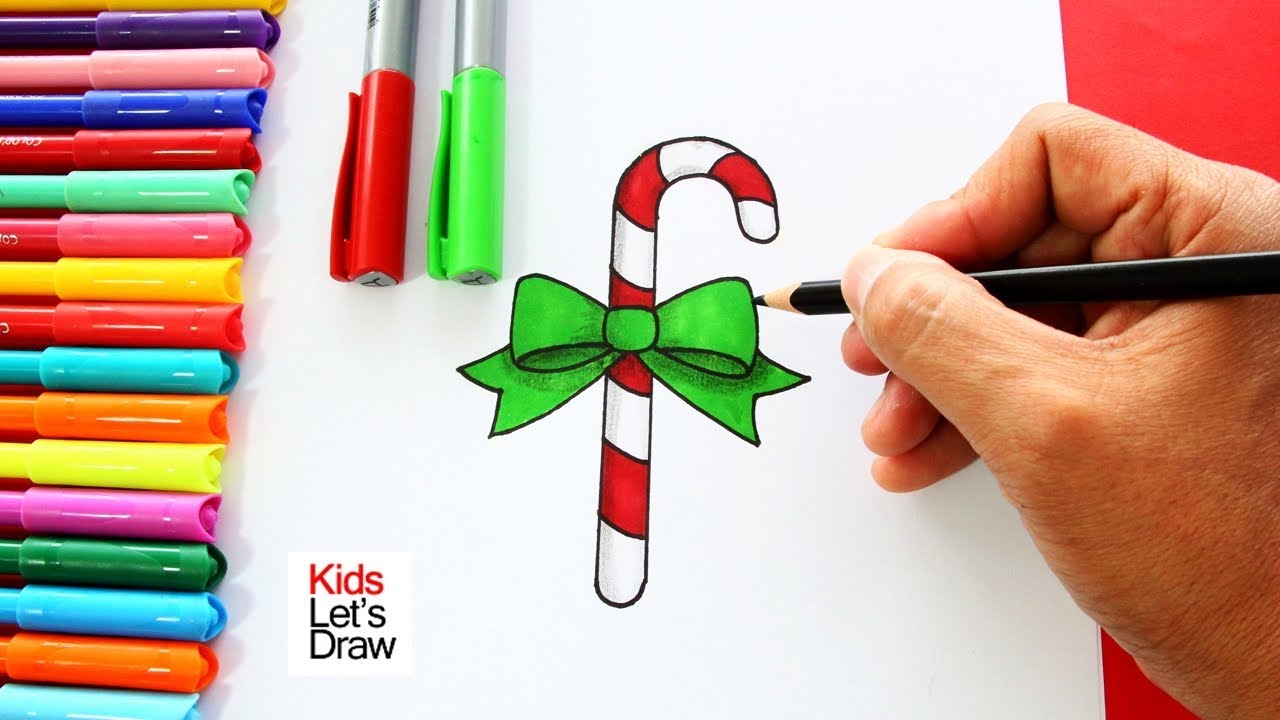 Cómo dibujar un BASTON DE CARAMELO de Navidad | How to Draw a Christmas  Candy Cane - thptnganamst.edu.vn