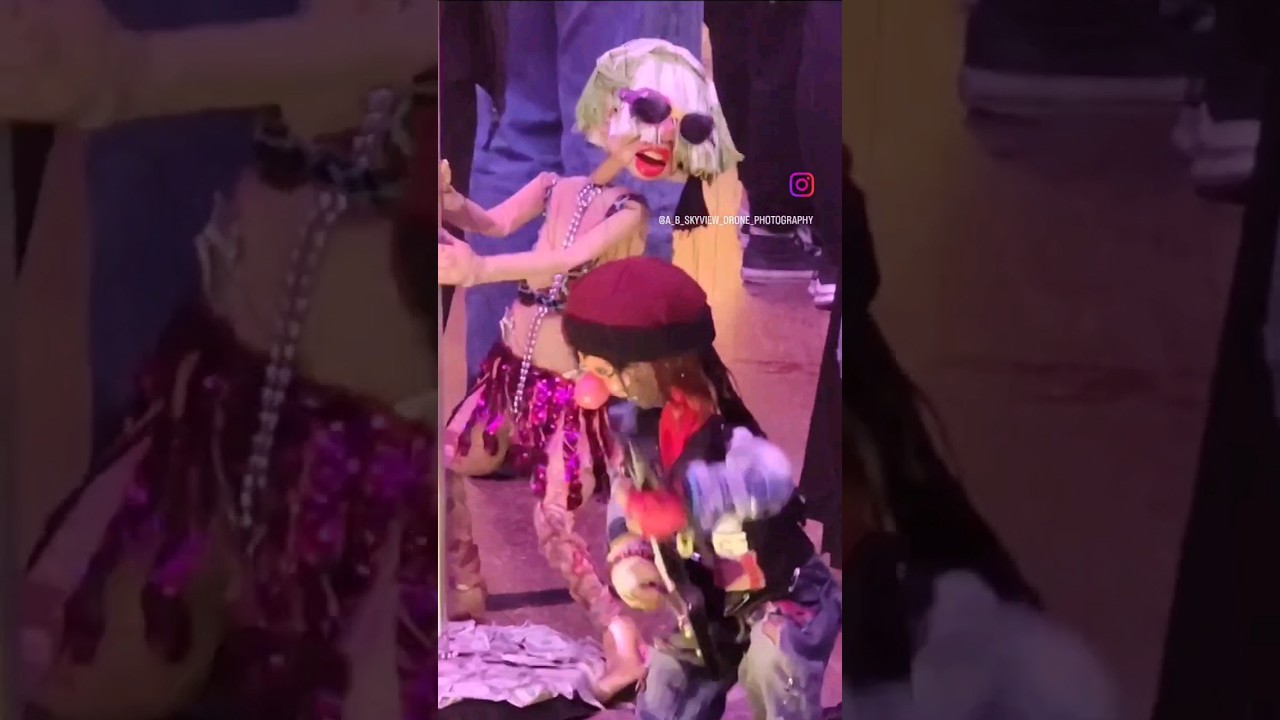 Rocking Fremont Street Puppet Pole Dancing  