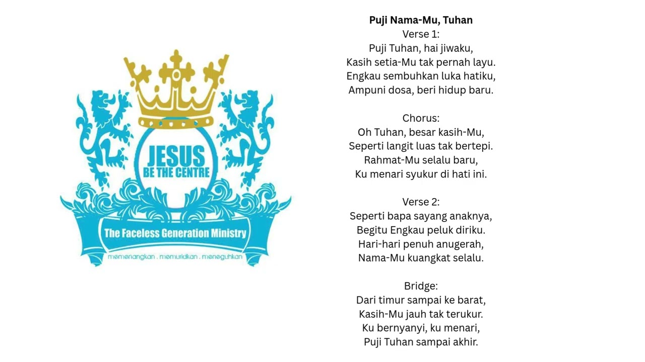 TFGM   Puji Nama Mu, Tuhan