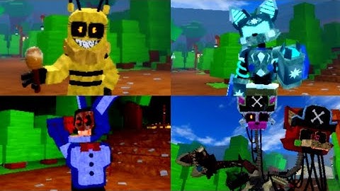 How to get all 8 new Badges + showcase in Return to animatronica | fnaf World rpg | Roblox