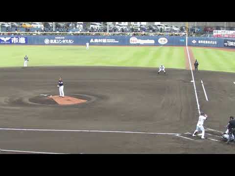 【トライアウト】ソフトバンク高橋純平 対 元オリックス園部佳太〜レフトへヒットを放つ ＜2023年11月15日プロ野球 合同トライアウト＞