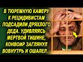 В камеру определили деда, удивляясь тишине, конвоир заглянул в кормушку и удивился…