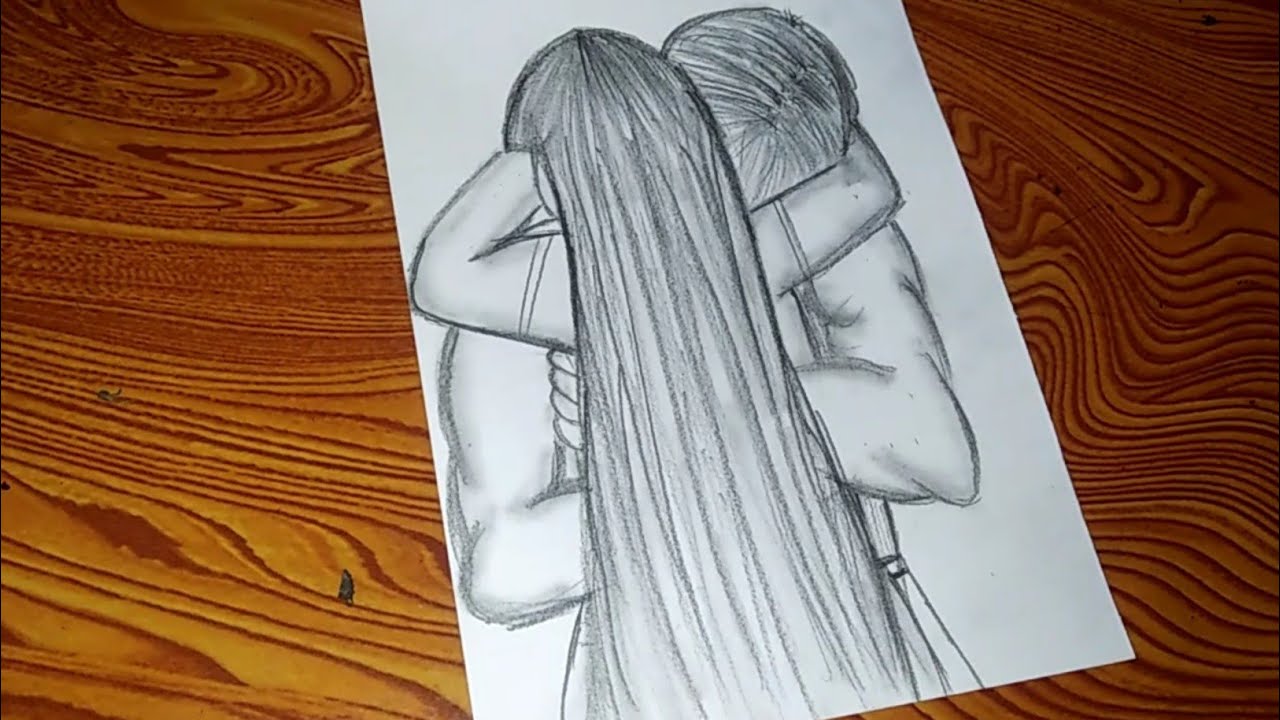 Couple sketch  Easy love drawings, Easy drawings, Drawings for