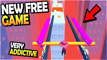 This *NEW* FREE GAME is INCREDIBLE (Warning: very addictive...) - Roof Rails Gameplay