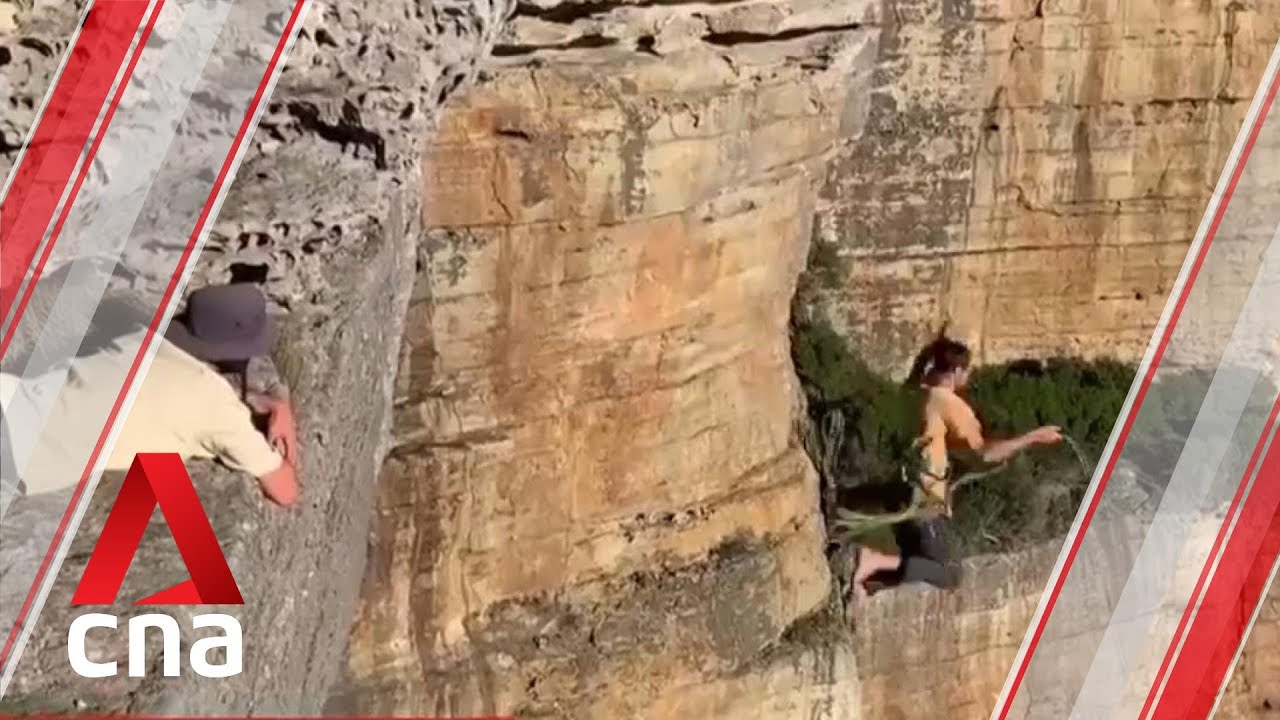 Adventure sports enthusiasts take leap of faith in Australia with rope jumping