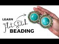 Learn How to Bead Around Cabochons - Beginners Beading // Two Needle Bead Embroidery