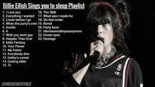 Billie Eilish sings you to sleep ULTIMATE Playlist {Soft Rain} {Full Playlist}