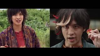 Kamen Rider OOO Ankh and Eiji Henshin comparison