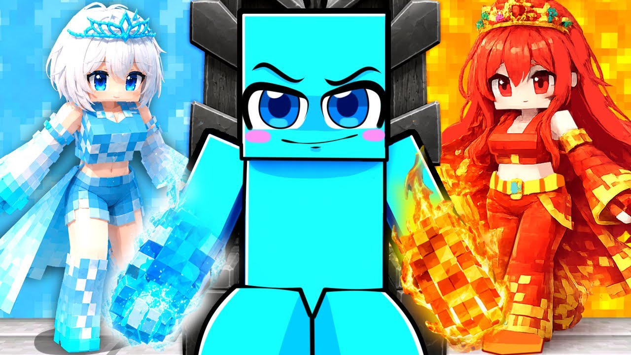 Me CASÉ con Una PRINCESA de FUEGO y HIELO en Minecraft