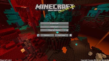 Minecraft 1.16 Title Screen - Nether Update (4k 60fps) - 2 Hours