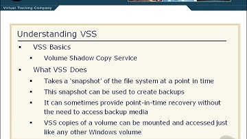 Understanding VSS  in Windows Server