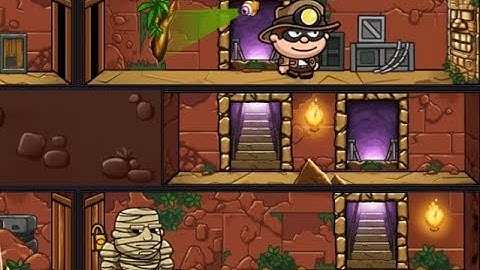 BOB THE ROBBER 5 - THE TEMPLE ADVENTURE LEVEL 1-4 GAME WALKTHROUGH