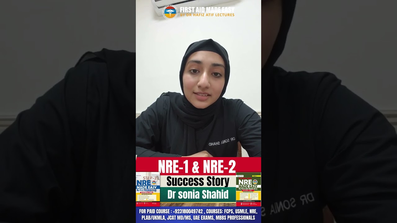 NRE-1 & NRE-2 Success Story of Dr Sonia Shahid | Cleared in 1st Attempt | FAME Platform #pmdc #Nre