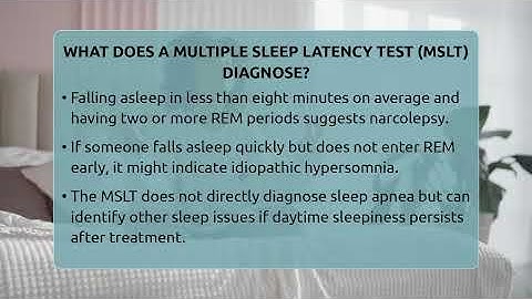 What Does A Multiple Sleep Latency Test (MSLT) Diagnose? - Sleep Apnea Support Network