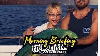 Mako shark leaps out of the water and chomps a dorado in half, San Diego  tuna bite on, awesome Mahi 