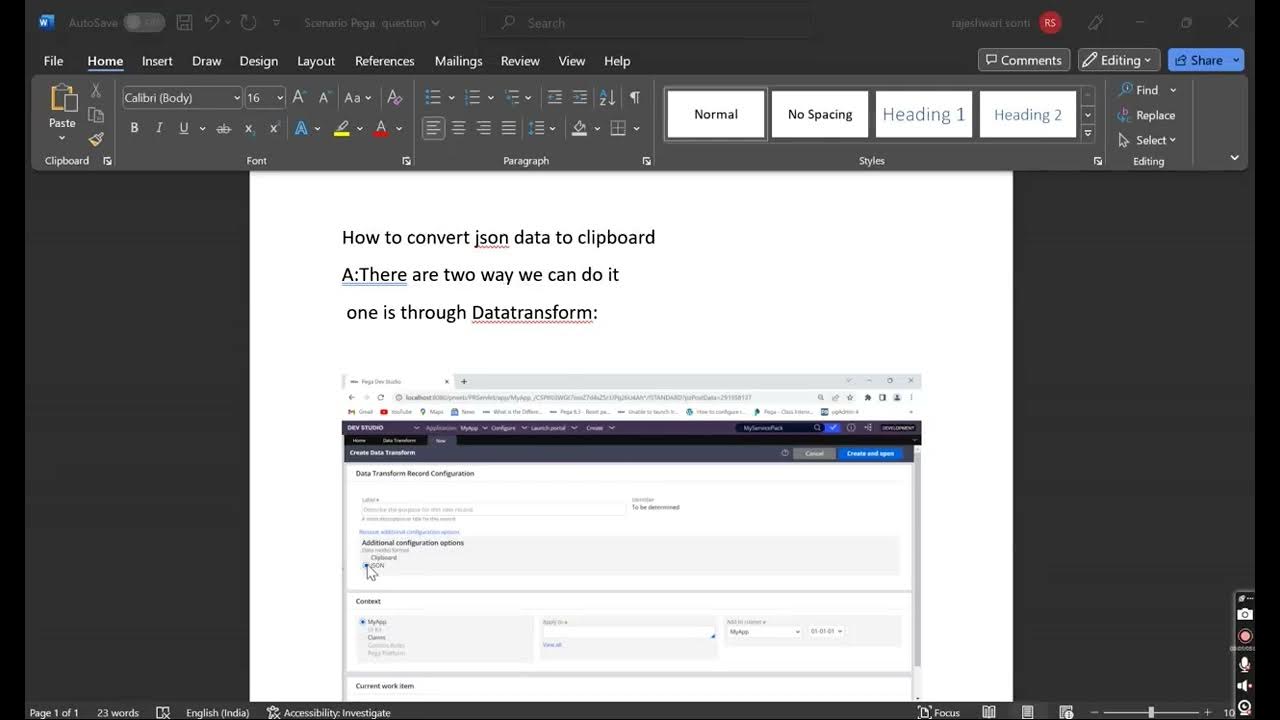 How to convert json data to clipboard YouTube