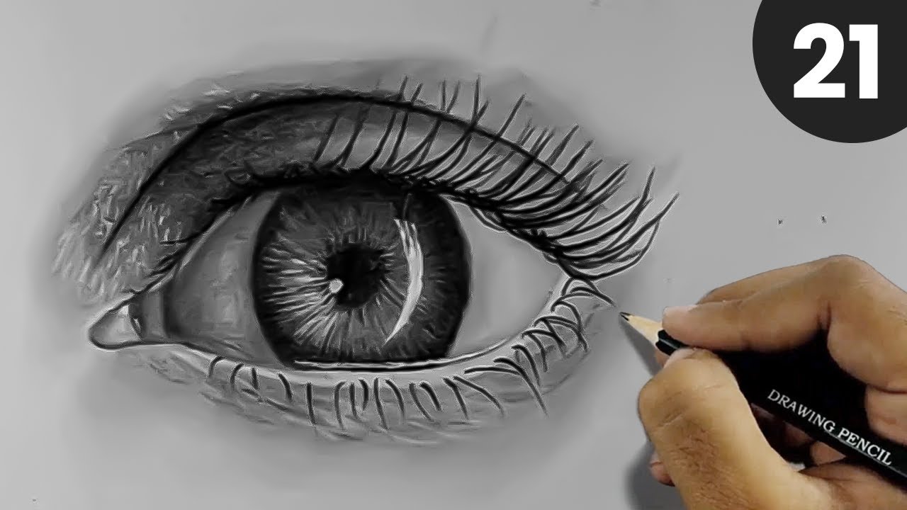 How to draw Human Eye | Studying Human Face | Urdu and Hindi by Anza ...