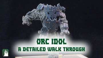 Orc Worship Idol - Orc Display Board WIP#3 - Warhammer Fantasy