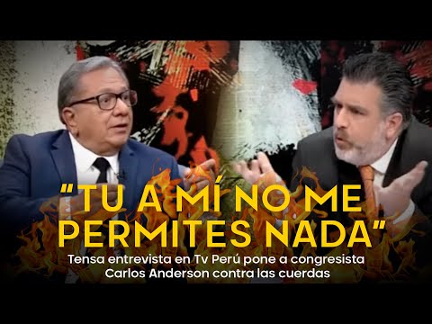 Tensa entrevista en Tv Perú pone a congresista Carlos Anderson contra las cuerdas