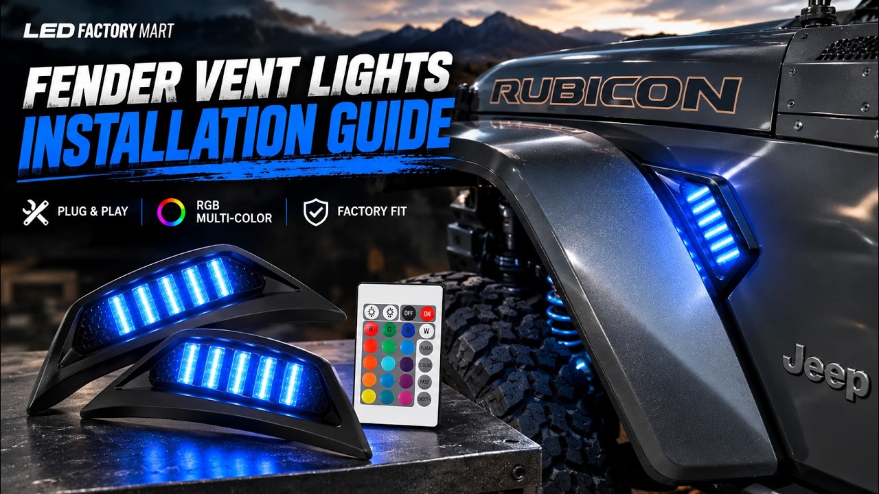 Installation guide for the RGB LED fender vent lights