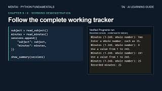 Python Fundamentals — Build a study-session tracker