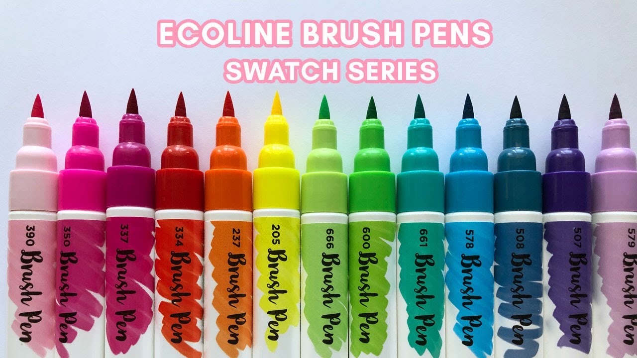 Royal Talens Ecoline Brush Pen Swatches 