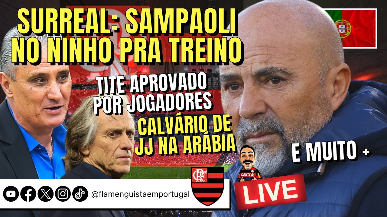 Sampaoli chega ao Ninho para treino do Flamengo hoje (26)