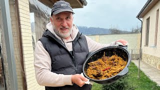 ВОСТОЧНАЯ КАША В КАЗАНЕ🔥🔥🔥//ORIENTAL PORRIDGE IN A CAULDRON🔥🔥🔥