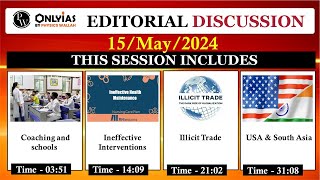 15 May 2024 | Editorial Discussion |  Coaching and school, USA and South Asia, Unwanted calls, Trade