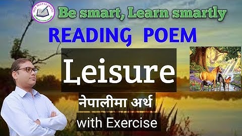Class 9 || Unit 9 || Leisure || Meaning in Nepali || Exercise || by ranjit sir