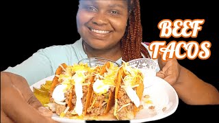 Nacho Cheese Beef Taco Mukbang| ASMR POOH