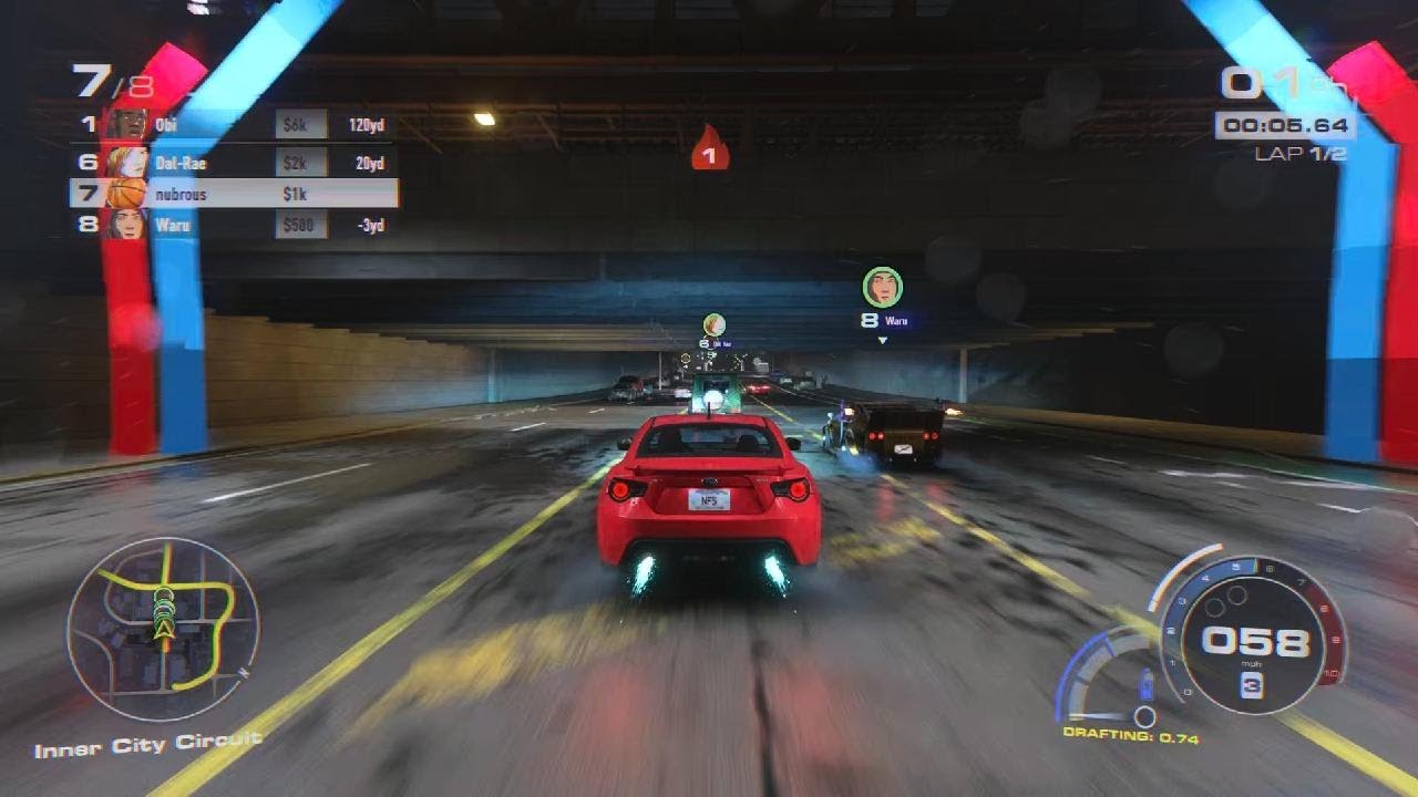 Need for Speed Unbound Circuit Race Inner City Circuit in a Subaru BRZ (PlayStation Portal)