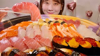 ASMR お寿司 Sushi【咀嚼音/ Mukbang/ Eating Sounds】【日本語字幕】