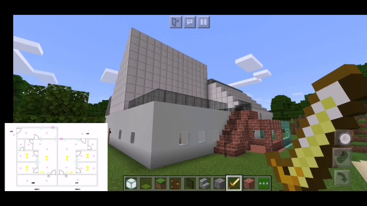Minecraft [O_o] ⛏ Autocad Terrace House Building Design (2D) base in ...