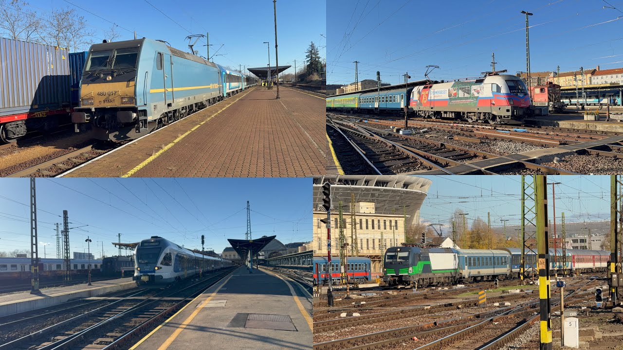 Vonatok Budapest-keleti-ben a felújítás után néhány hét után 