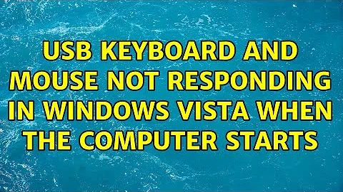 USB keyboard and mouse not responding in Windows Vista when the computer starts