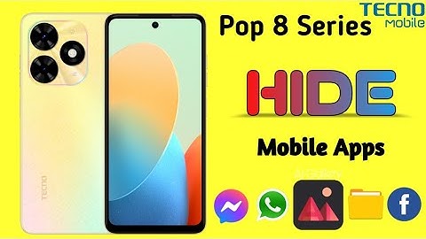 How to Hide App in Tecno Pop 8 | Tecno Pop 8 Hide Apps