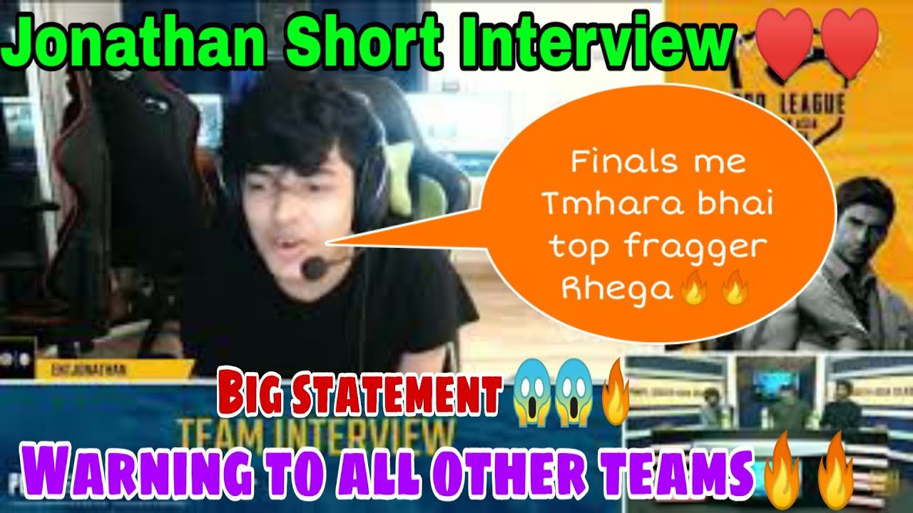 Jonathan Short Interview 🔥🔥 | A very Big statement by Jonathan 😱🔥 ...