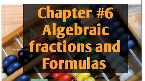 Ex 6A||Q#5(a_f)||D2 math||NSM 2||Algebraic fractions and Formulas || Chapter #6||O level math.