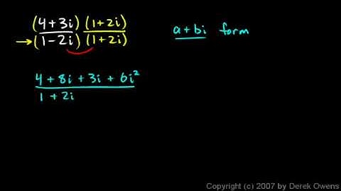 Algebra 2  4.4i - Complex Numbers, Part 9 - Complex Conjugates