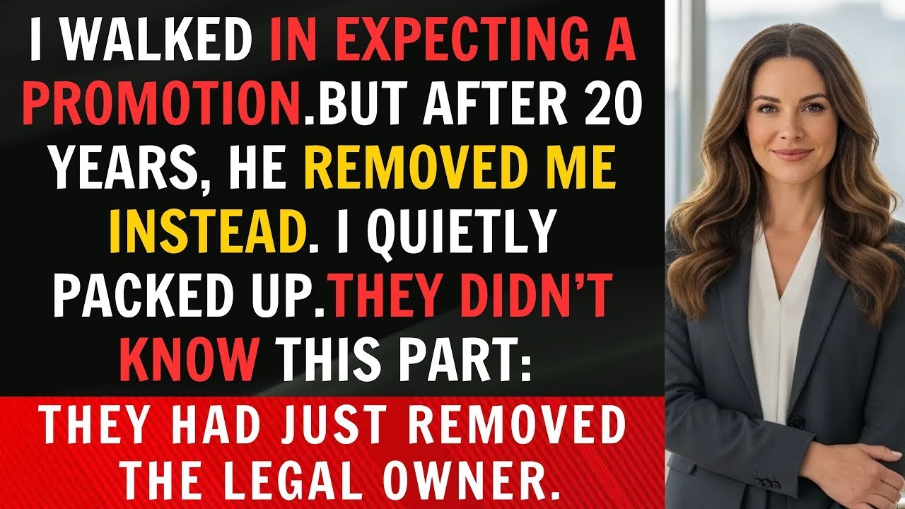 I Was Fired the Moment My Boss Promoted His Son — 20 Years of Work Meant Nothing Compared to an Heir