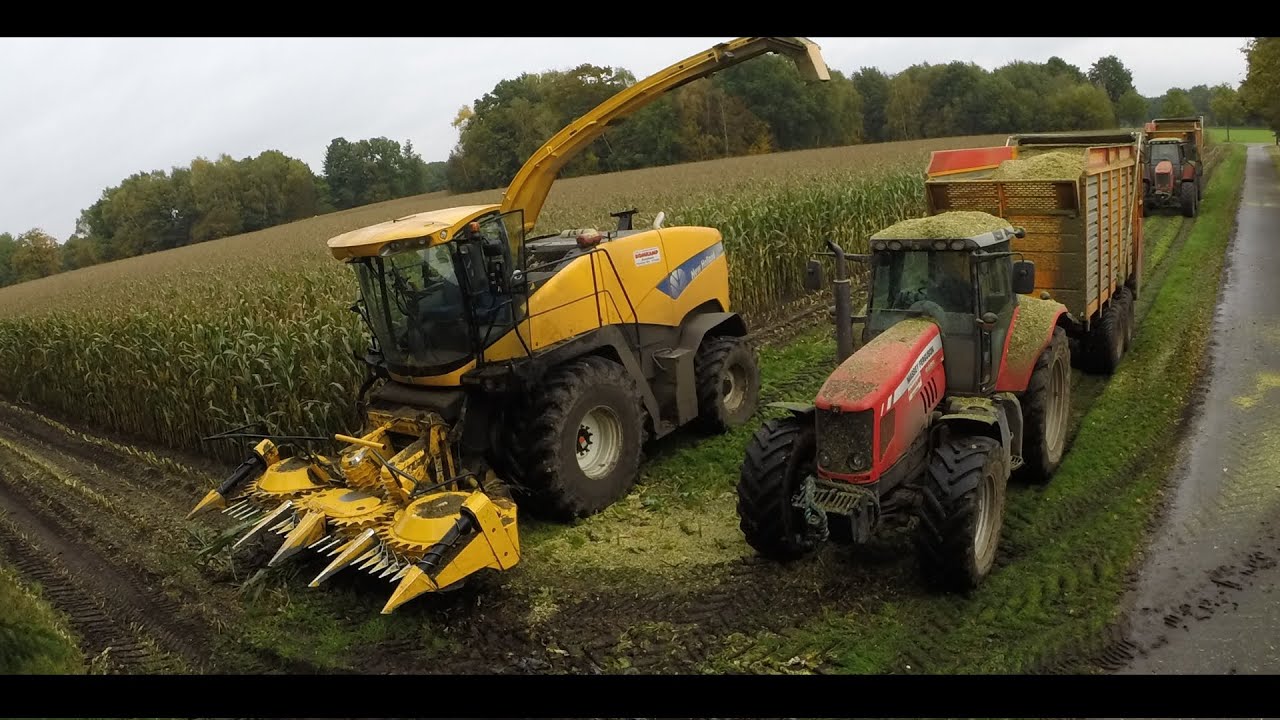 Maize harvest 2015 | Massey Ferguson | New Holland | Loonbedrijf Bomkamp | Full HD